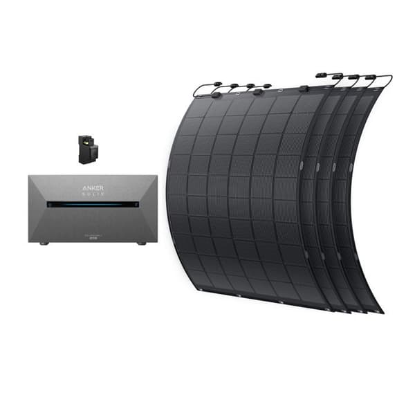 KIT Anker SOLIX Solarbank 2 E1600 AC med 4xFS20, Smart mätare, Fotovoltaisk anläggning för balkong Plug and Play 900W