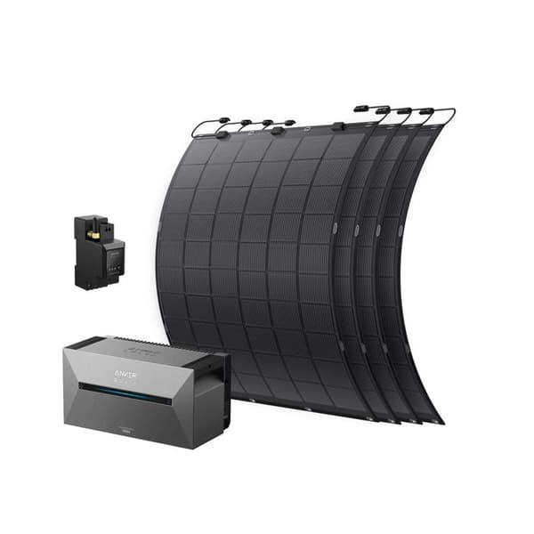 KIT Anker SOLIX Solarbank 2 E1600 Pro med 4xFS20, Smart mätare, Fotovoltaisk central för balkong Plug and Play 900W