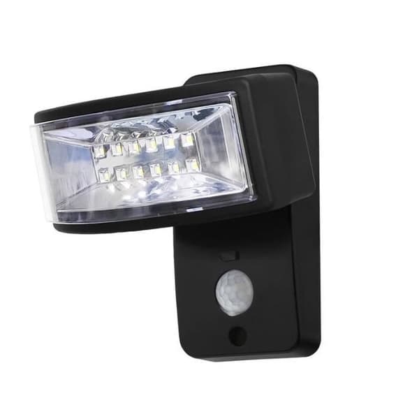 LED vägglampa med separat solpanel och rörelsedetektor. ezsolar