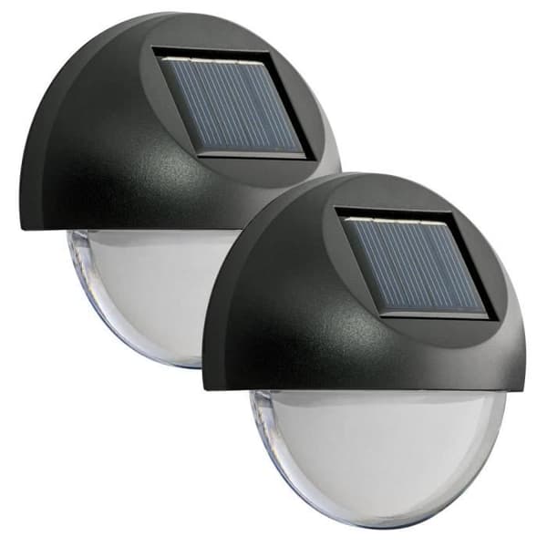 EZ SOLAR - Paket med 2 runda solcells-lampor - 2 x 6 lumen 25,00