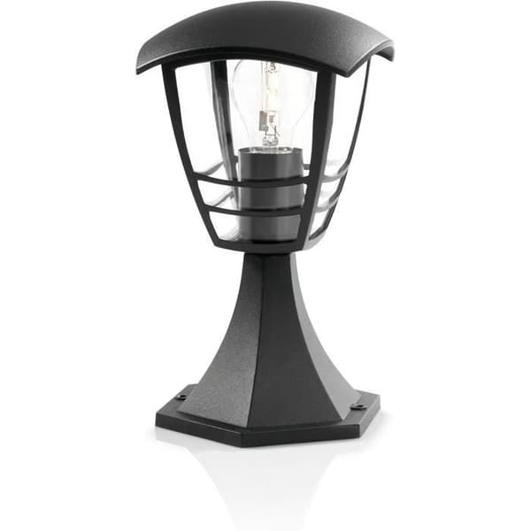 Creek utomhuspollare - Philips - Metall - Svart - Böjd design - 1 halogenlampa