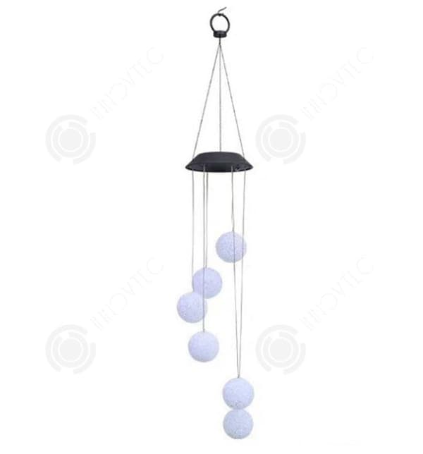 INN Solar Wind Chimes Lamp 78cm LED Utomhus Vattentät Dekorativa Lampor Sfäriska Ambient Light String Lights