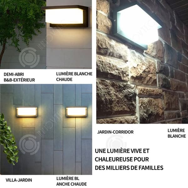 INN Vägglampa 16x16x10cm Utomhus trädgård Induktionslampa Solar Spotlight Solar Light med vattentät funktion Utomhus LED