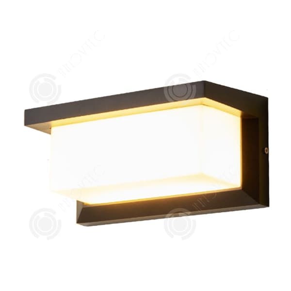 INN Vägglampa 16x16x10cm Utomhus trädgård Induktionslampa Solar Spotlight Solar Light med vattentät funktion Utomhus LED