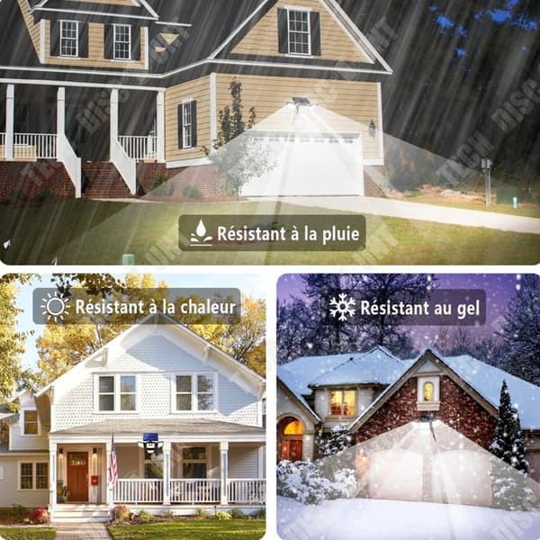 TD 2 st Outdoor Solar Lights 333LED Outdoor Solar Lights Tre Heads Solar Light Vattentät IP65 Solar Spotlight