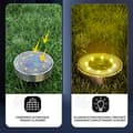 Miniatyrbild 3 av 4: INN 8 st Utomhussollampa 8,6x10,1cm IP68 8 LED 400mAh silver solcellslampa utomhussollampa solcellslampa LED spot
