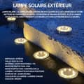 Miniatyrbild 2 av 4: INN 8 st Utomhussollampa 8,6x10,1cm IP68 8 LED 400mAh silver solcellslampa utomhussollampa solcellslampa LED spot