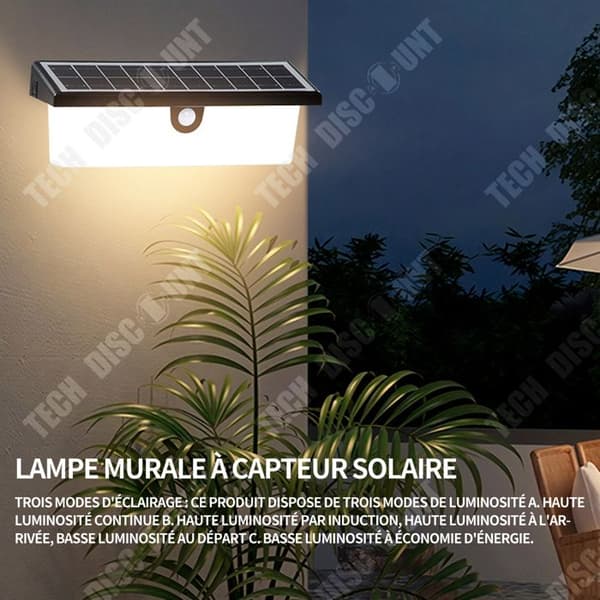TD Solar Lamp Utomhus Vattentät Ljus Solar Belysning med rörelsesensor Trådlös väggsäkerhetslampa för trädgård