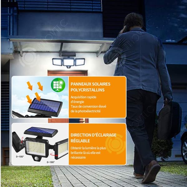 INN Outdoor Solar Lamp 224LED Tre-Head Divided Solar Garden Lighting Dekorativ Trädgårdslampa Outdoor Solar Light