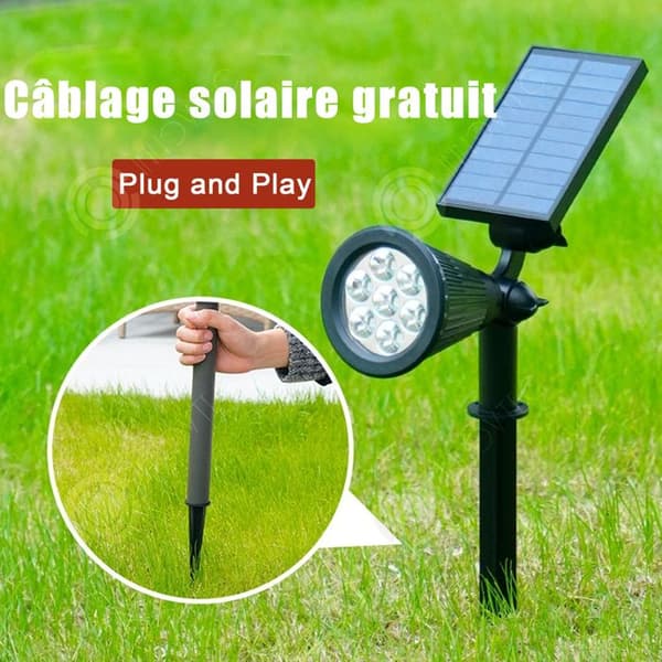 INN Utomhus solar spotlight vattentät och superstarkt färgstarkt ljus 7LED utomhus solar spotlight utomhus spotlight exteriör sola