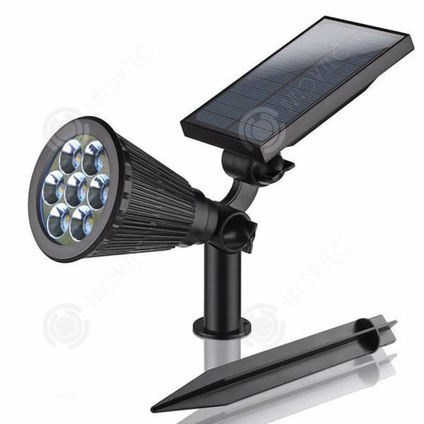 INN Utomhus solar spotlight vattentät och superstarkt färgstarkt ljus 7LED utomhus solar spotlight utomhus spotlight exteriör sola
