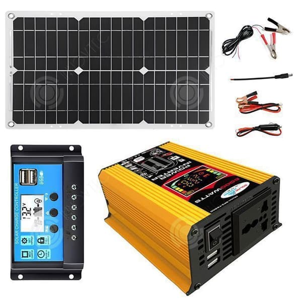 INN Vikbar solpanel 6000w 12v till 220v solpanelsats solpanel komplett kit nödströmförsörjning solterminal