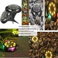 Miniatyrbild 3 av 4: INN Utomhussollampa 4 delar Solar Ground Lamp Waterproof IP65 Warm Light Solar Spotlight for Garden Lawn Solar Pollare