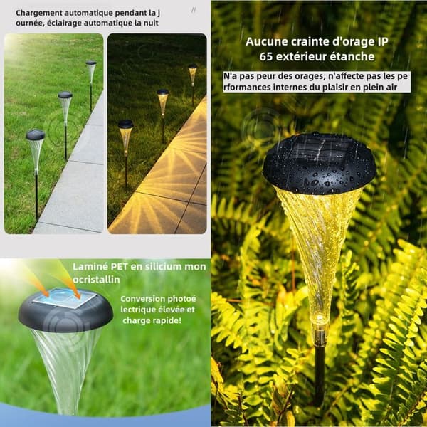 INN Utomhussollampa 4st 34,5x8cm IP65 8-10h 700mah utomhussollampa LED solcellslampa solpollarlampa LED spot