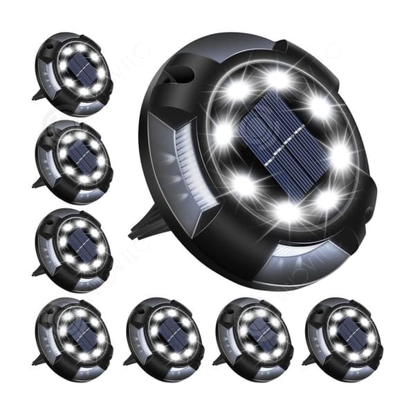 INN Utomhussollampa 8 stycken solmarklampa infälld solcellsbelysning i marken för stigar gräsmatta terrass sola pollare