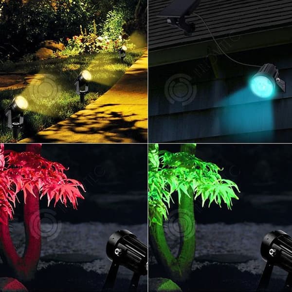INN Utomhussolarlampa RGB solarlampor för gräsmattor utomhuslampor för trottoarkanter trädgårdslampor markpollare