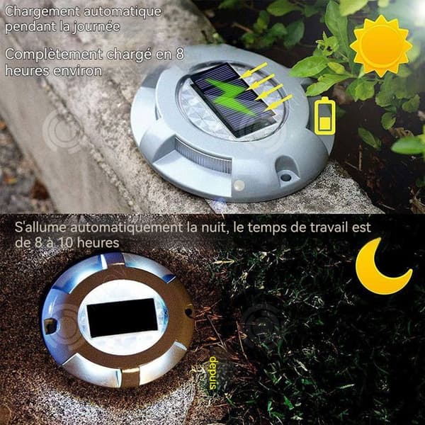 INN Utomhussollampa 1st Solar Ground Lamp Varm Vit och Kall Vit Solar Lampa för trädgård Gräsmatta Solar Pollare