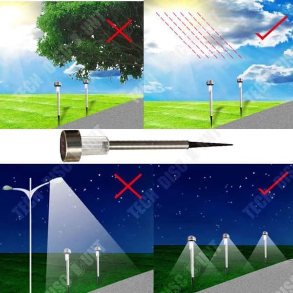 solar lampa utomhus trädgård rostfritt stål att plantera i gräsmattan balkong vattentät LED färgglada ljus dekorativa vägar