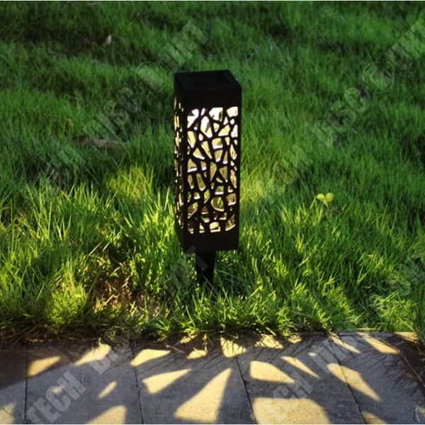 TD® 4st Solar LED Trädgårdsbelysning Vattentät Lantern Pollare Lights Uteplats Yard Dekoration