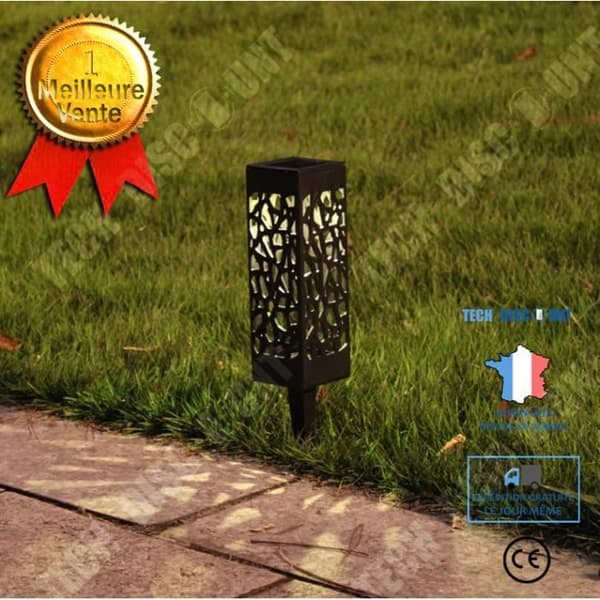 TD® 4st Solar LED Trädgårdsbelysning Vattentät Lantern Pollare Lights Uteplats Yard Dekoration