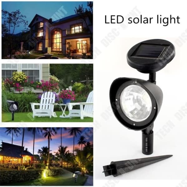 TD® Solar lampa utomhus strålkastare trädgård led ljus vattentät belysning mark uppfart uteplats smart infälld spot dekoration