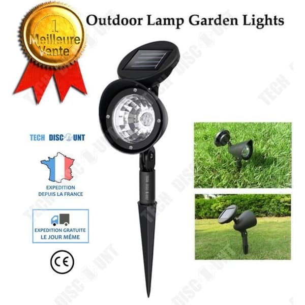 TD® Solar lampa utomhus strålkastare trädgård led ljus vattentät belysning mark uppfart uteplats smart infälld spot dekoration