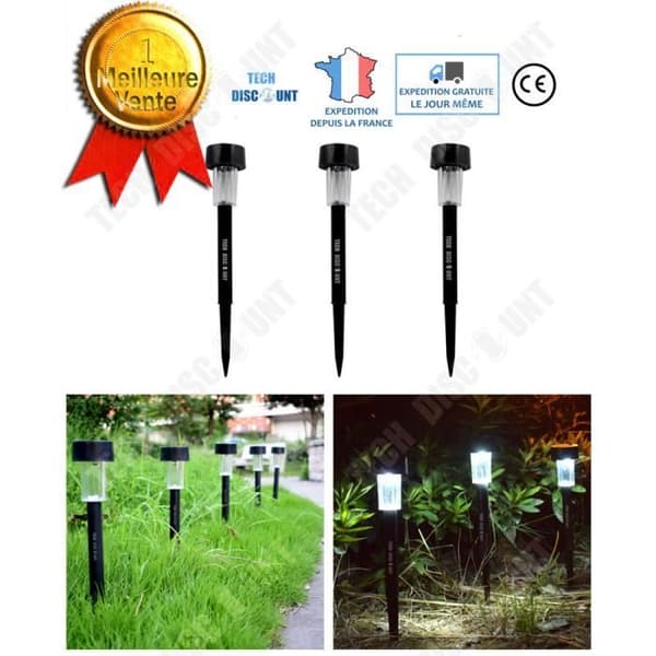 TD® Outdoor Solar Piedestal Lampa Trådlös Varm Vit Belysning Vattentät Ljus Gräsmatta Trädgårdsdekoration Yard Vägglampa