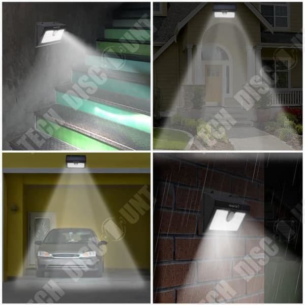 TD® 2x Solar Vägglampor 20 LED Rörelsesensor Vägglampa Utomhus Solar Vidvinkel för trädgårdsterrass