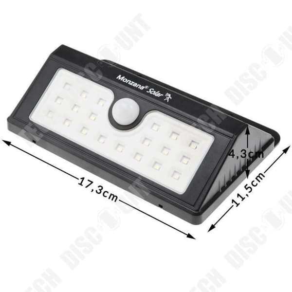 TD® 2x Solar Vägglampor 20 LED Rörelsesensor Vägglampa Utomhus Solar Vidvinkel för trädgårdsterrass