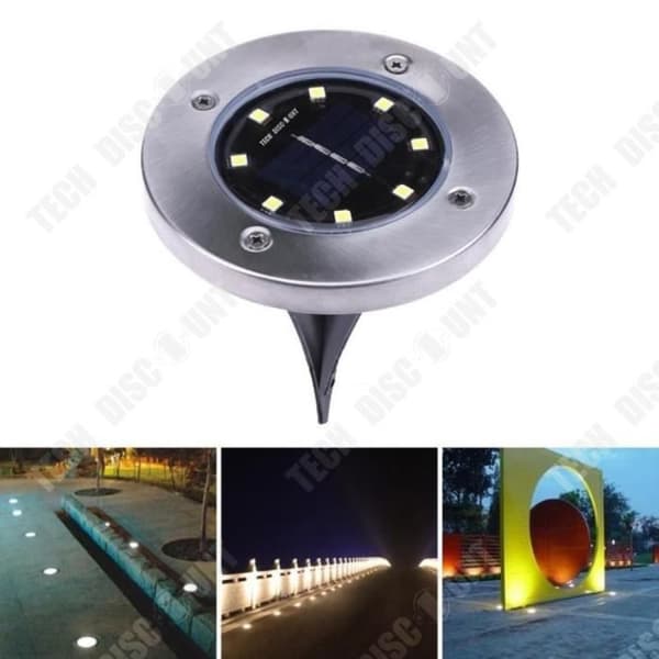 TD® Solar Utomhuslampa Trädgård Markljus Vattentät belysning LED-lanternljus Energibesparande uppfartsväg Rostfritt stål