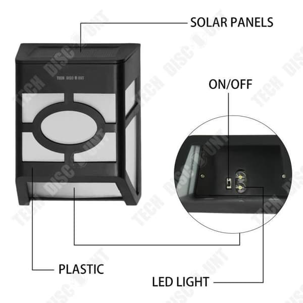 TD® Outdoor led solar strålkastare rörelsesensor vattentät lampa trädgårdsbelysning bred diffusion varmvitt ljus