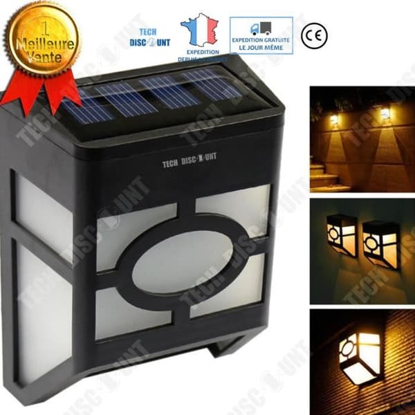 TD® Outdoor led solar strålkastare rörelsesensor vattentät lampa trädgårdsbelysning bred diffusion varmvitt ljus