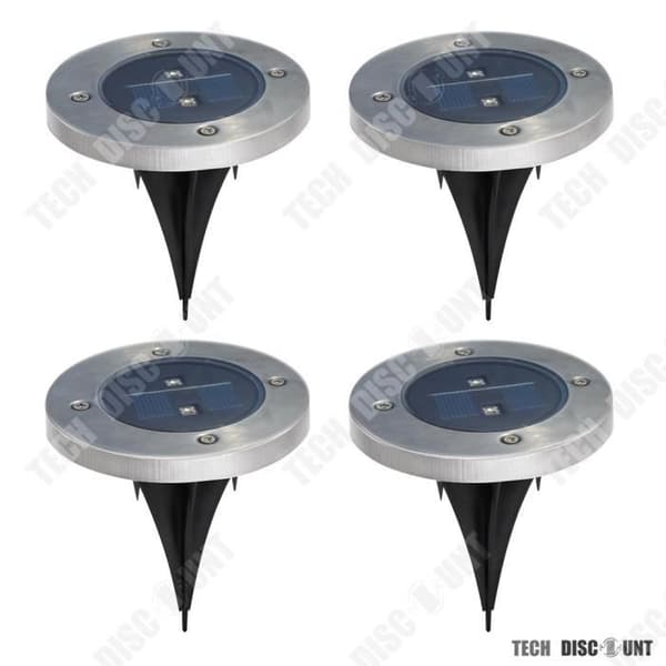 TD® 4st-2LED solar infälld beacon-Gul