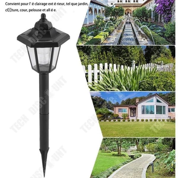 TD® Solar Hexagon Ground Lamp LED Utomhus Yard Trädgårdslampa Dekorativ Spotlight Palace Gräsmattlampa
