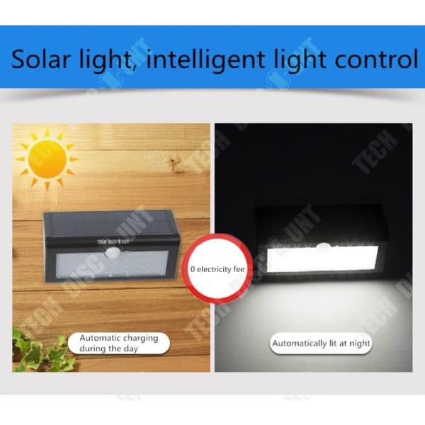 TD® Solar Light Outdoor Trädgård LED-ljus Infraröd Rörelsedetektering Vattentät sladdlös belysning Trapp Uteplats Gård Säkerhet