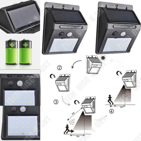 TD® LED Solar Lampa Utomhus Korridor Vattentät Trädgård Gatubelysning Ljus Upp Ljus Energi Energisparande Belysning Så