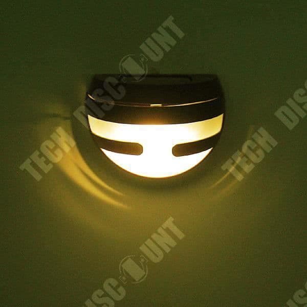 TD® Utomhus retro halvmåne form 2LED solenergi vägglampa hushåll vit ljusgult ljus korridor gång trädgårdslampa 4