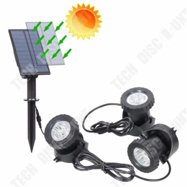TD® Solar Spot Light Gräsmattljus Utomhus Trädgård Simbassäng Gradient Spot Light Landskapsljus Undervattensljus Undervattensljus