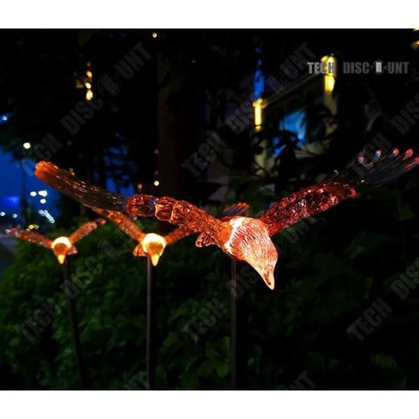 TD® Solar Powered Hummingbird Solpaneler Fåglar Dekoration Utomhus Trädgård Park Fristående Miljövänligt LED-ljus