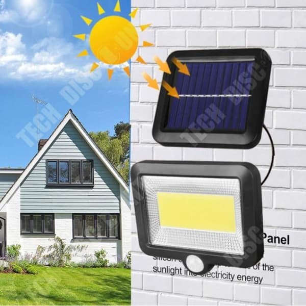 TD® 100 Solar LEDs Utomhus solljus för trädgårdssäkerhet Nattvägg Split Solar Lampa
