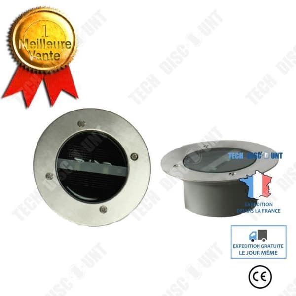 TD® Solar Underground Light 3LED Solar Lawn Light Outdoor Waterproof Garden Light, 2 st