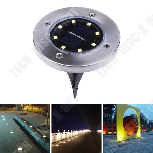 TD® 4 delar LED Energy Solar Powered Trädgårdslampor - Vattentät 8 Led Solar Ground Light för trädgård, uteplats.