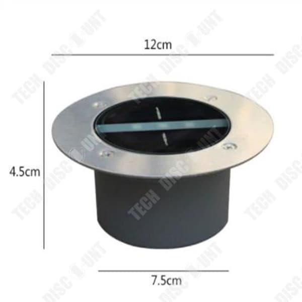 TD® Solar 3LED Cast Aluminium Inground Solar Light Positivt Vitt Ljus Utomhus Vattentätt Trädgårdsljus