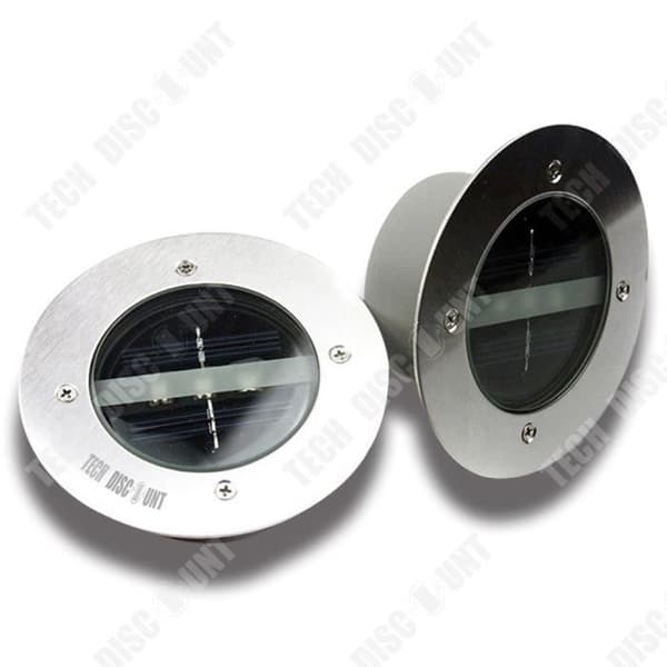 TD® Solar 3LED Cast Aluminium Inground Solar Light Positivt Vitt Ljus Utomhus Vattentätt Trädgårdsljus