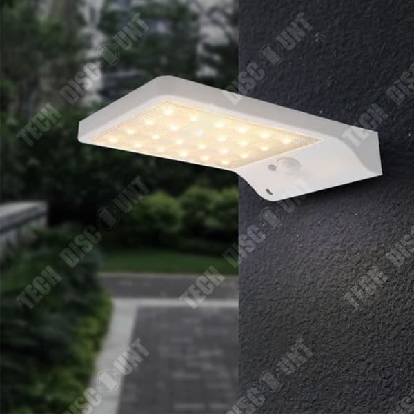 TD® Solar vägglampa Fjärrkontroll Sensor IP65 Vattentät 3 smarta lägen 7 justerbara färgtemperaturnivåer