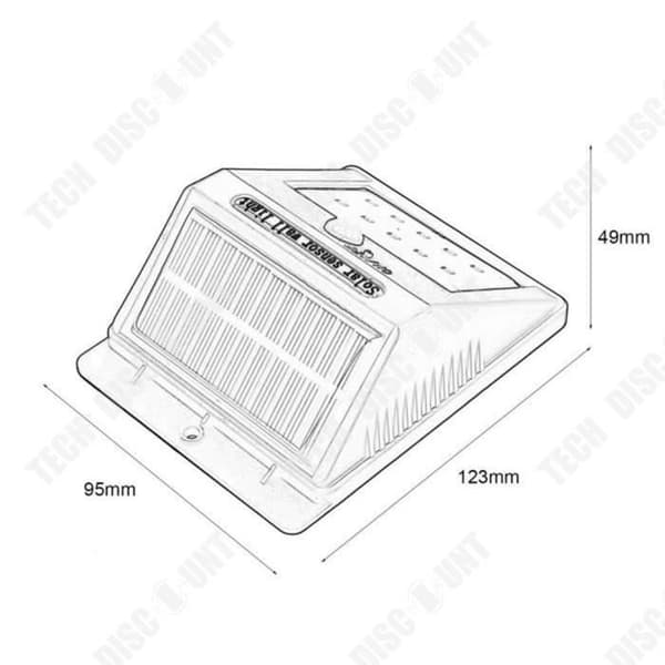TD® Solar Motion Sensor Light Vattentät säkerhetsbelysning för uteplats, däck, gård, trädgård, uppfart, utomhus väggfäste