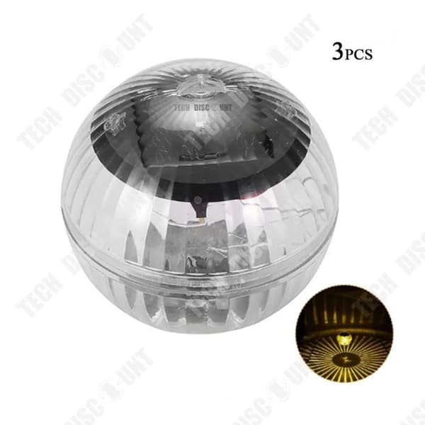 TD® Flytande LED-lampa för vatten 3PCS 600mAh Sju olika färger Vattentålig Lämplig för utomhusbruk