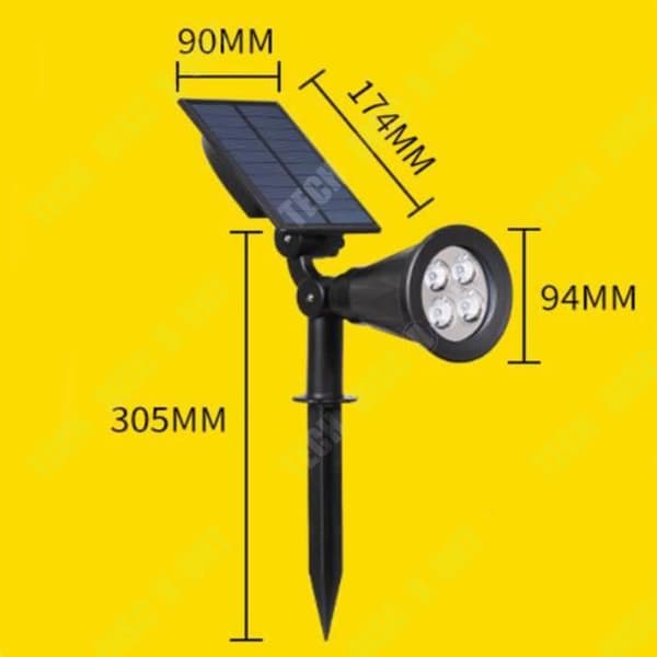 TD® Solar Light 4LED Plug-in Trädgårdsljus Plug-in Lawn Light Väggspotlight Jordkontakt Landskapsljus