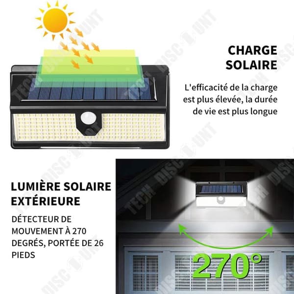 TD utomhussollampa IP65 vattentät version Hållbar säkerhetslampa med rörelsesensor Solarbelysning för trädgård