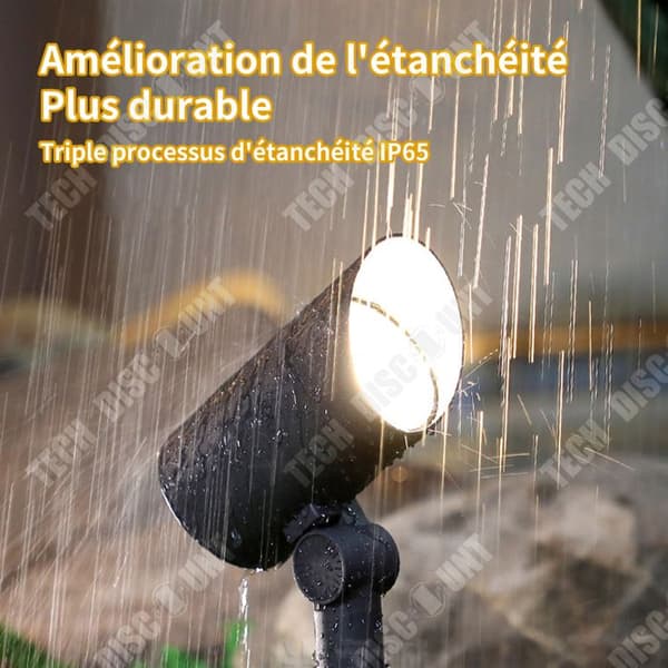 TD1 Piece LED Solar Floodlight Vattentät Landskap Spotlight För Uteplats Park Ground Landskap Spotlight Ground Plug Lights